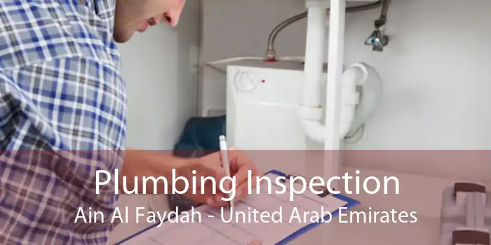Plumbing Inspection Ain Al Faydah - United Arab Emirates