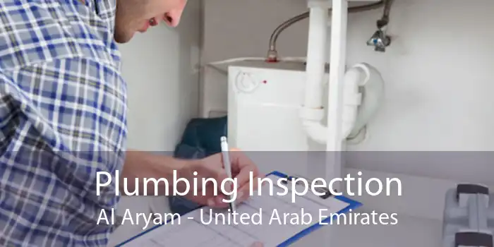Plumbing Inspection Al Aryam - United Arab Emirates