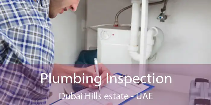 Plumbing Inspection Dubai Hills estate - UAE