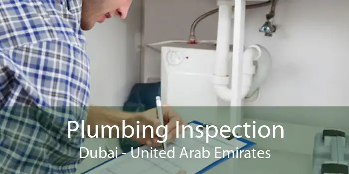 Plumbing Inspection Dubai - United Arab Emirates