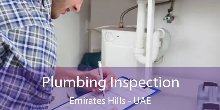  Plumbing Inspection Emirates Hills - UAE