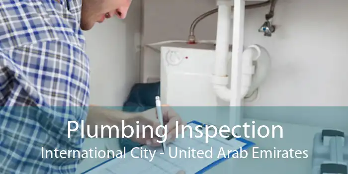 Plumbing Inspection International City - United Arab Emirates