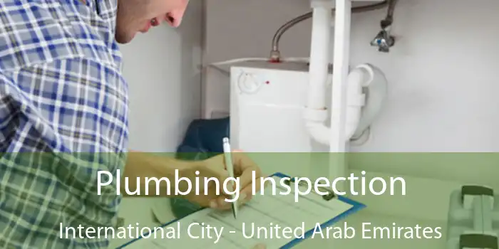 Plumbing Inspection International City - United Arab Emirates