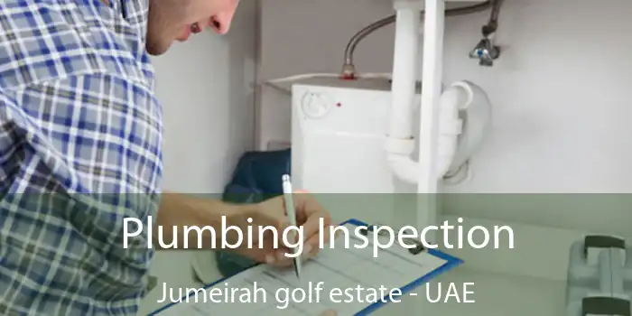  Plumbing Inspection Jumeirah Golf Estate - UAE