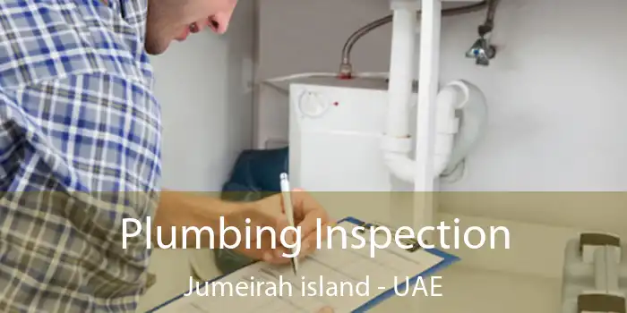 Plumbing Inspection Jumeirah Island - UAE