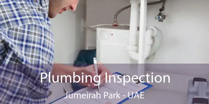  Plumbing Inspection Jumeirah Park - UAE