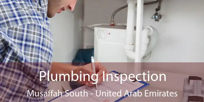 Plumbing Inspection Musaffah South - United Arab Emirates