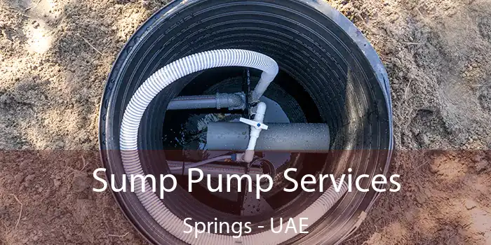 Sump Pump Services Springs - UAE