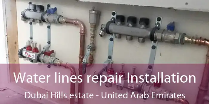 Water lines repair Installation Dubai Hills estate - United Arab Emirates